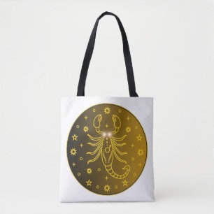 Schorpioen Dierenriem Embleem Minimaal Hemels Sy Tote Bag