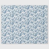 Schorpioen Dierenriem Ingewikkelde Hemelbloem Blau Cadeaupapier (Vlak)