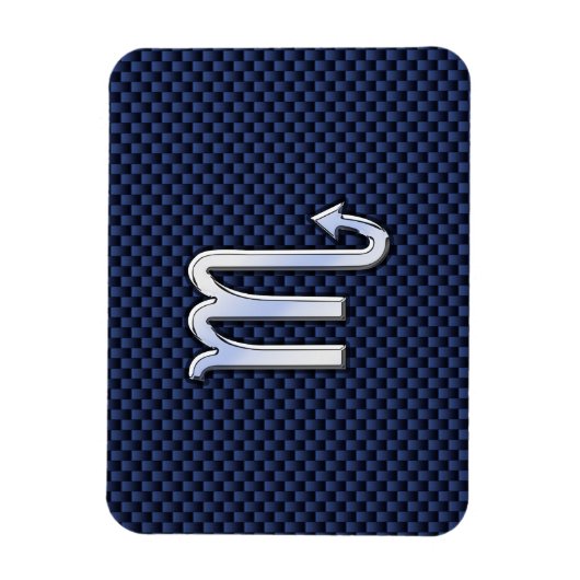 Schorpioen Dierenriem Symbool navyblauw koolstofve Magneet (Verticaal)