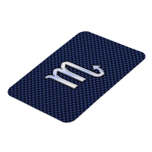 Schorpioen Dierenriem Symbool navyblauw koolstofve Magneet (Linkerzijde)