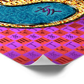 Schorpioen en brandend zwijn poster (Hoek)