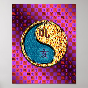 Schorpioen en brandend zwijn poster