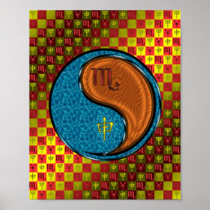 Schorpioen en houten aap poster