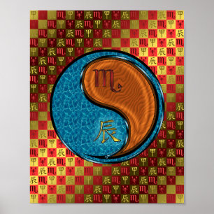Schorpioen en houten draak poster