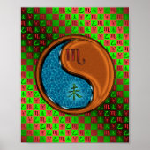 Schorpioen en houten geit poster (Voorkant)