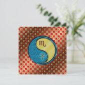 Schorpioen en metalen rat kaart (Staand voorkant)