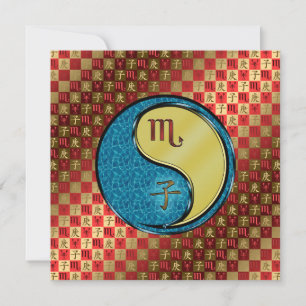 Schorpioen en metalen rat kaart