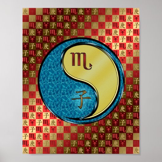 Schorpioen en metalen rat poster (Voorkant)