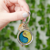 Schorpioen en metalen slang sleutelhanger (Hand)