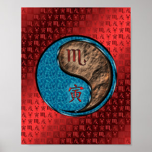 Schorpioen en tijger poster