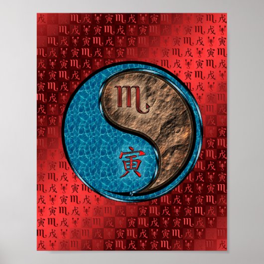 Schorpioen en tijger poster (Voorkant)