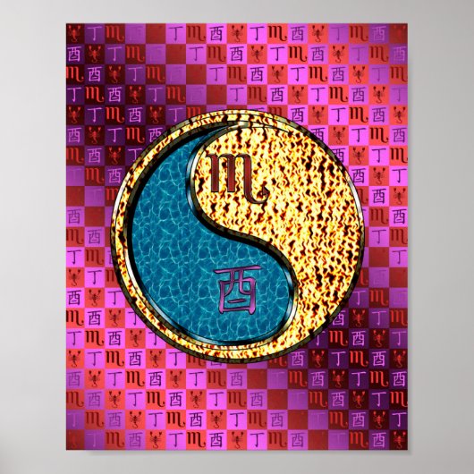 Schorpioen en vuurhaan poster (Voorkant)