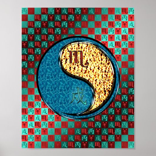 Schorpioen en vuurhond poster (Voorkant)