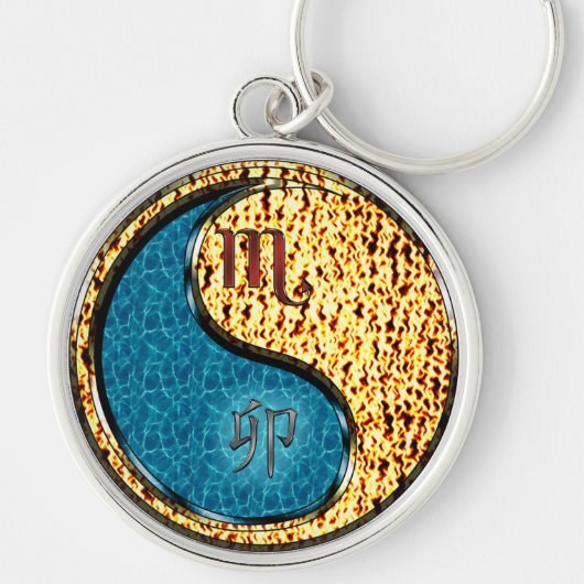 Schorpioen en vuurkonijn sleutelhanger (Voorkant)