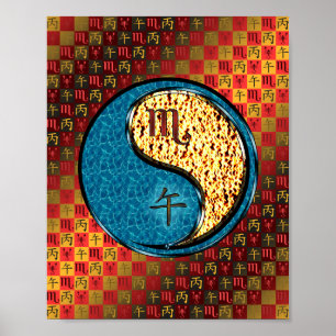 Schorpioen en vuurpaard poster