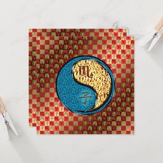 Schorpioen en vuurrat kaart (Voorkant / Achterkant in situ)