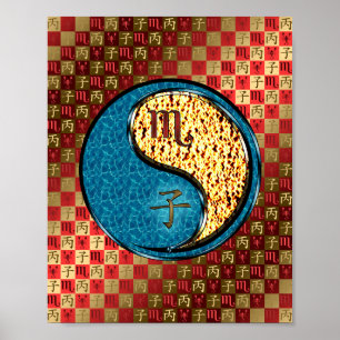 Schorpioen en vuurrat poster