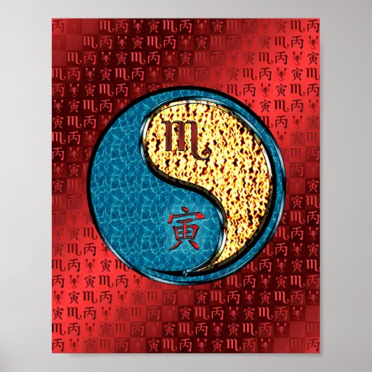 Schorpioen en vuurtijger poster (Voorkant)