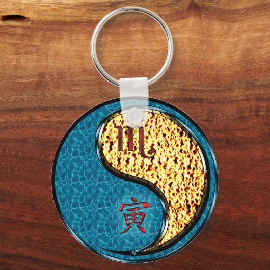 Schorpioen en vuurtijger sleutelhanger (Achterkant)