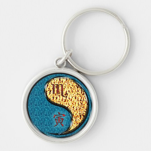 Schorpioen en vuurtijger sleutelhanger (Voorkant)