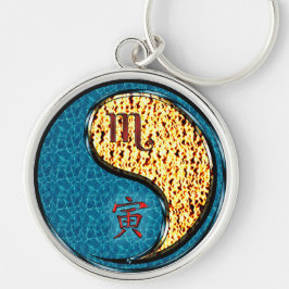 Schorpioen en vuurtijger sleutelhanger