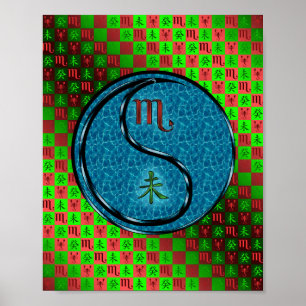 Schorpioen en watergeit poster