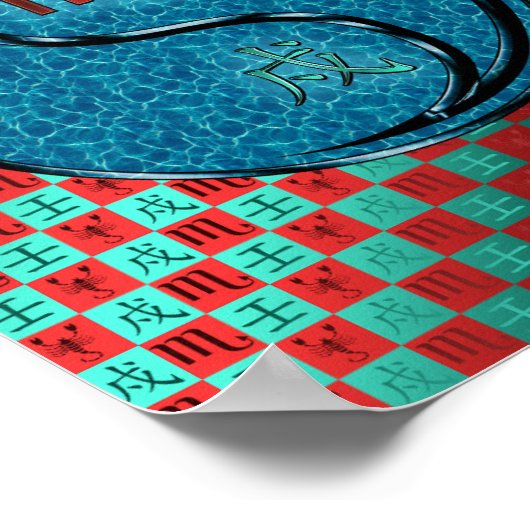 Schorpioen en waterhond poster (Hoek)