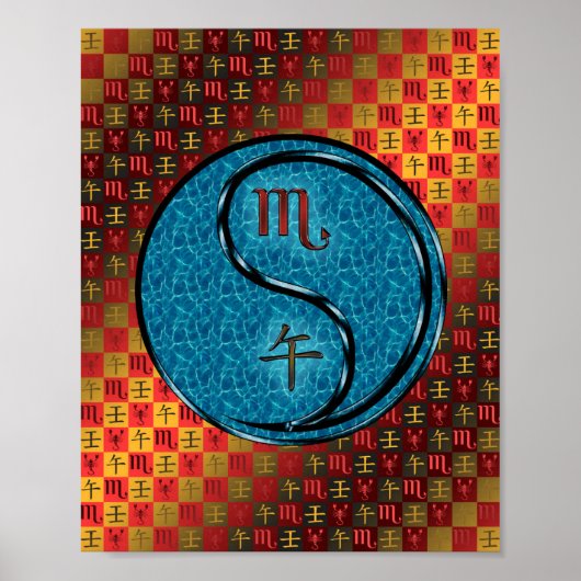 Schorpioen en waterpaard poster (Voorkant)