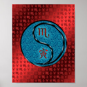 Schorpioen en watertijger poster