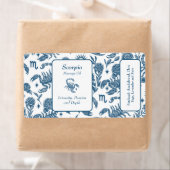 Schorpioen etherische olie fles vrouwelijke blauwe etiket (Insitu)