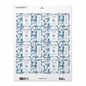 Schorpioen etherische olie fles vrouwelijke blauwe etiket (Full Sheet)