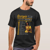 Schorpioen Feiten Geweldige Zodiac Teken Horoscoop T-shirt (Voorkant)