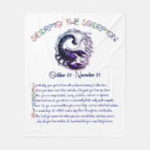 Schorpioen Fleece Deken (Voorkant)