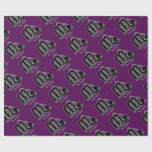 Schorpioen Geboorte Teken Keltische Knoop Zodiac P Cadeaupapier (Vlak)