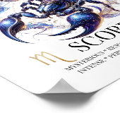 Schorpioen gepersonaliseerde elegante dierenriem W Poster (Hoek)