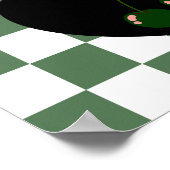 Schorpioen Gotische esthetische geruite kersenkuns Poster (Hoek)