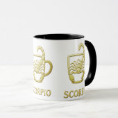 Schorpioen Gouden Zodiakus Mok (Voorkant rechts)