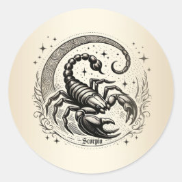 Schorpioen Halve Maan Astrologie Sterrenbeeld Scho Ronde Sticker