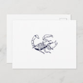 Schorpioen handtekening briefkaart (Voorkant / Achterkant)