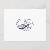 Schorpioen handtekening briefkaart (Voorkant)