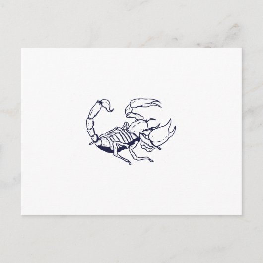 Schorpioen handtekening briefkaart (Voorkant)