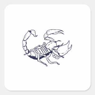Schorpioen handtekening vierkante sticker