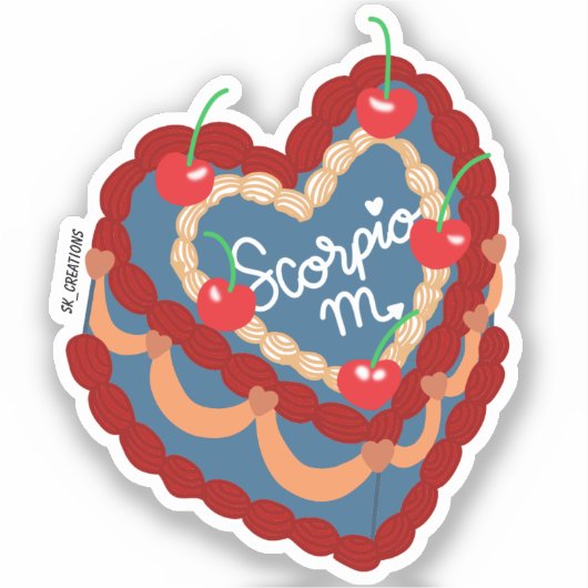 Schorpioen Harttaart Sticker (Voorkant)