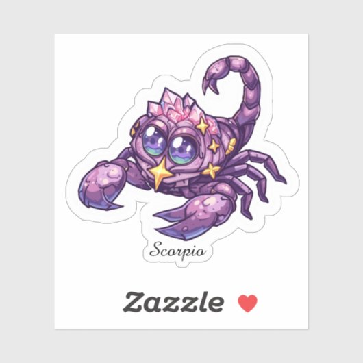 Schorpioen Hemel Zodiac Sticker - Roze Schorpioen (Vel)