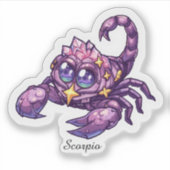 Schorpioen Hemel Zodiac Sticker - Roze Schorpioen (Voorkant)