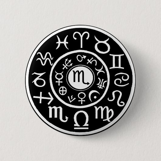 Schorpioen Hemels Ontwerp Ronde Button 5,7 Cm (Voorkant)