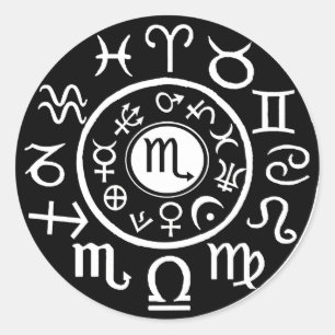 Schorpioen Hemels Ontwerp Ronde Sticker