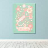 Schorpioen Hemelse Dierenriem Pastel Dromen Muur K Canvas Afdruk (Insitu (Houten vloer))