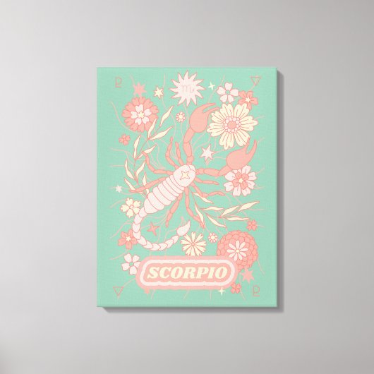 Schorpioen Hemelse Dierenriem Pastel Dromen Muur K Canvas Afdruk (Voorkant)