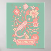 Schorpioen Hemelse Dierenriem Pastel Dromen Muur K Poster (Voorkant)